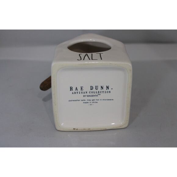 Rae Dunn Artisan Collection By Magenta SALT Birdhouse With Wooden Spoon 5.5" - Picture 2 of 4